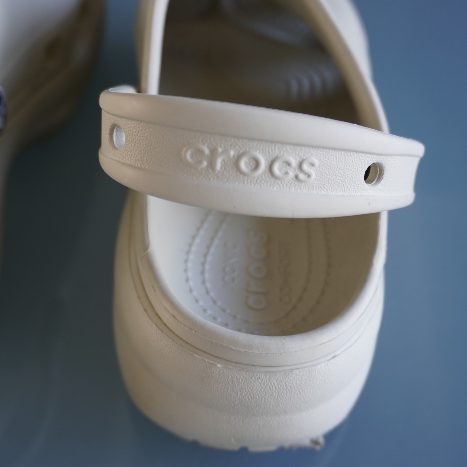Crocs Women Classic Platform Clog Bone Beige Size 8 W8 Comfort Sandal 206750