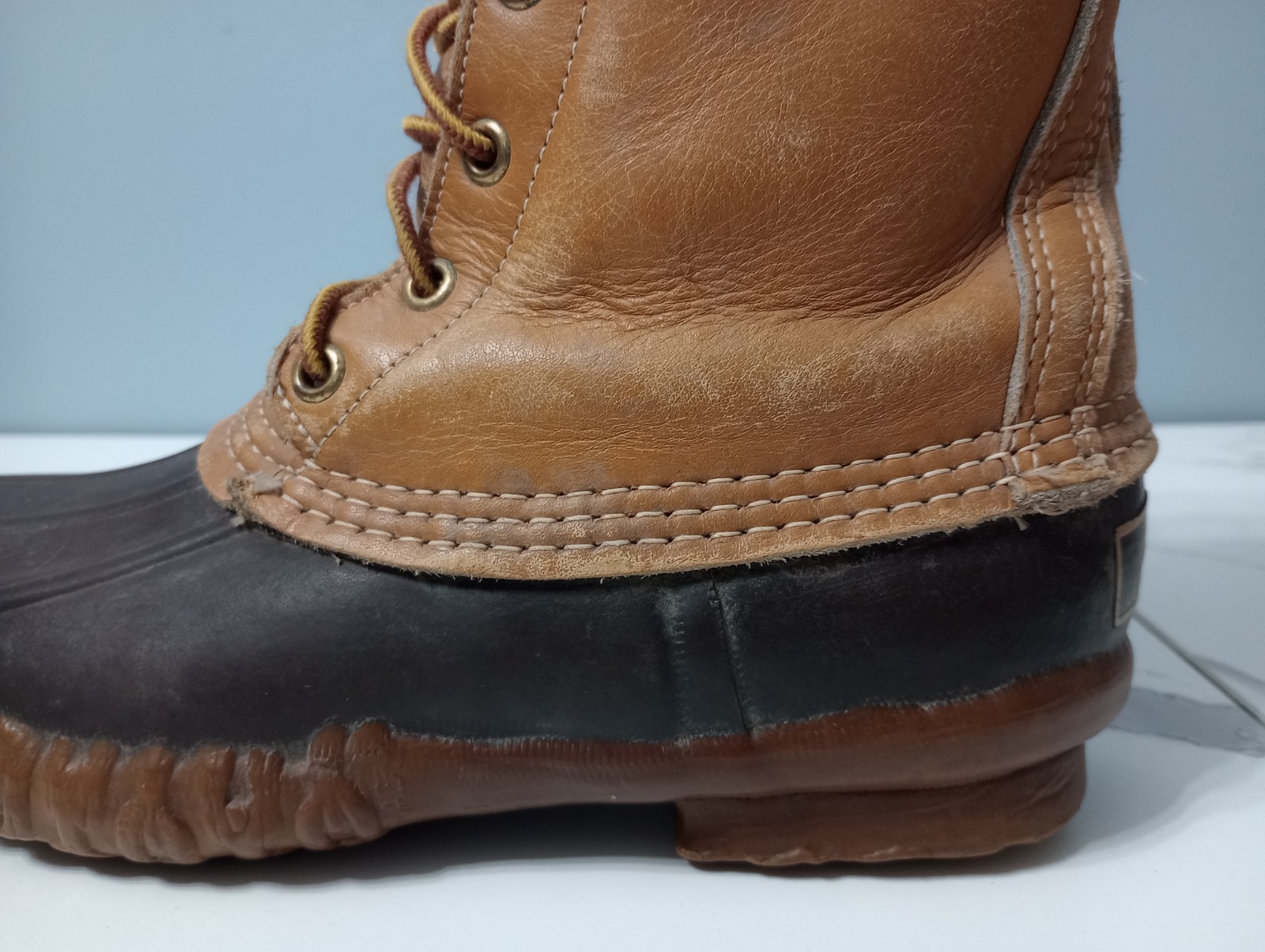 LL Bean Maine Hunting Shoe Women 6 Made In USA Outdoor Leather Brown