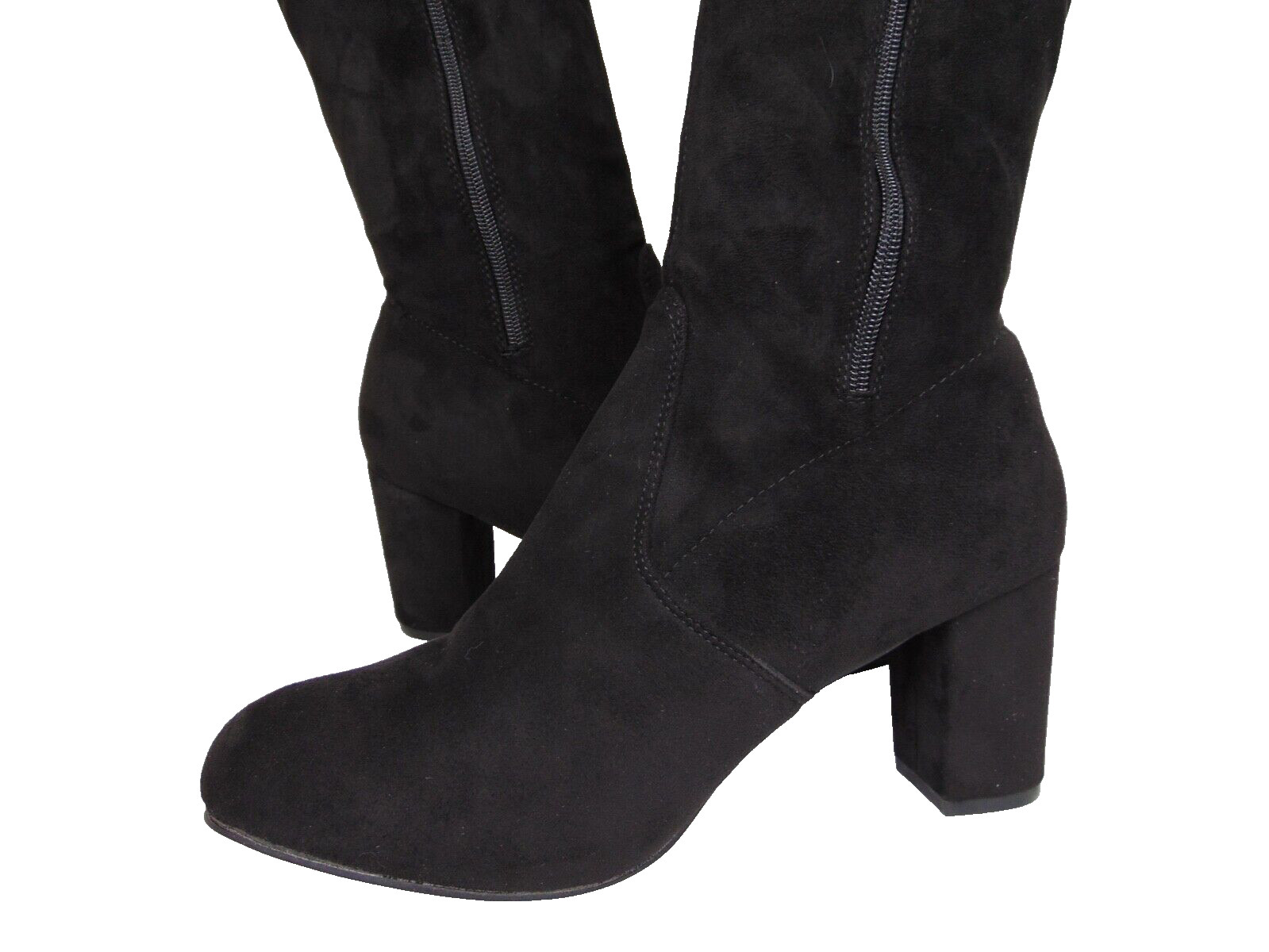 Women’s Vepose Over Knee Fashion Boots, Size 10.0 M, Black Micro Suede NEW 29957