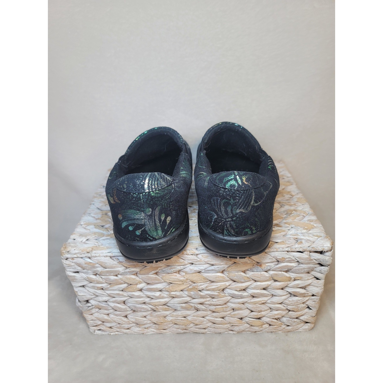 Spring Step Metallic Butterfly Whimsical Clogs Leather Slip On Work 8.5 Medical