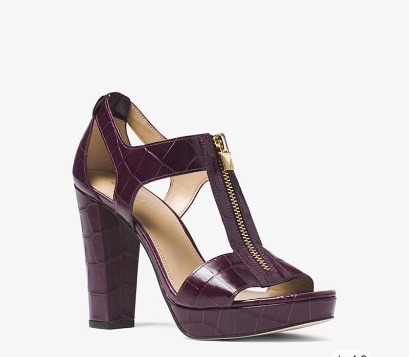 women michael kors heels burgundy leather 38