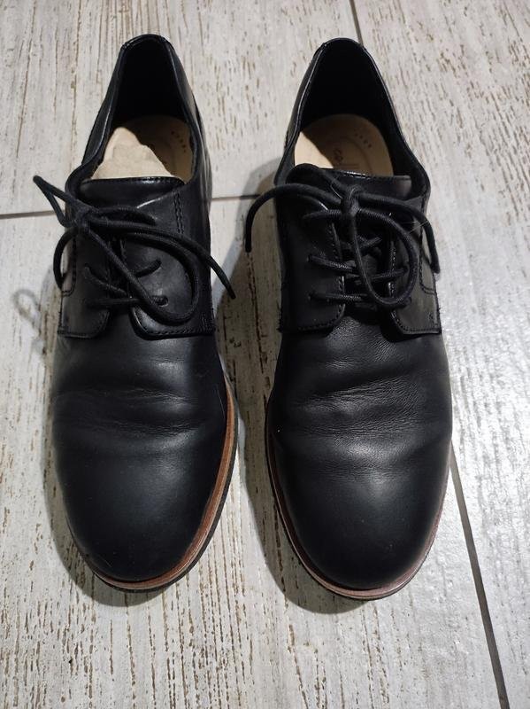 womens clarks loafers black leather 39 #7BOH