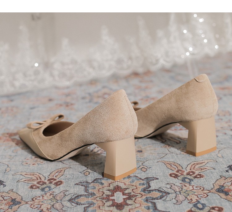 Wedding Shoes Women Square Toe High Heels Bridal Shoes Red Festive Sandals