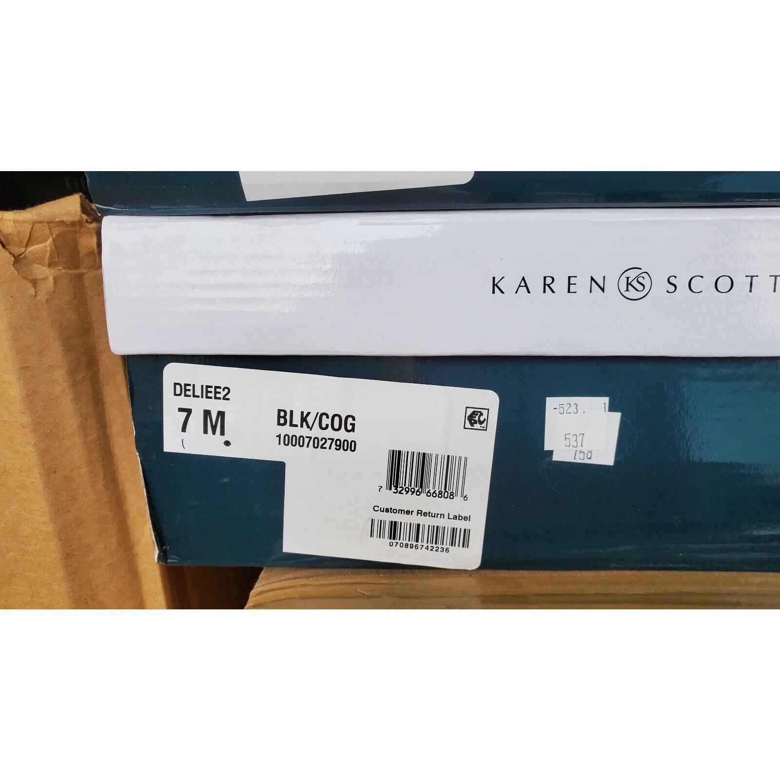 Karen Scott Womens Deliee 2 Faux Leather Riding Boots Black 7 Medium (B,M)