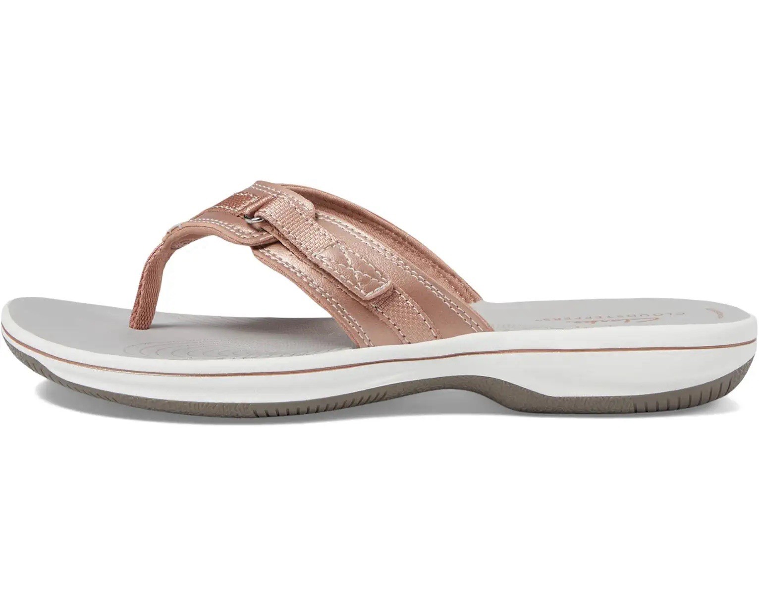 Clarks Breeze Sea Rose Gold Women’s Flip Flop Summer Sandals SZ 7 NEW !