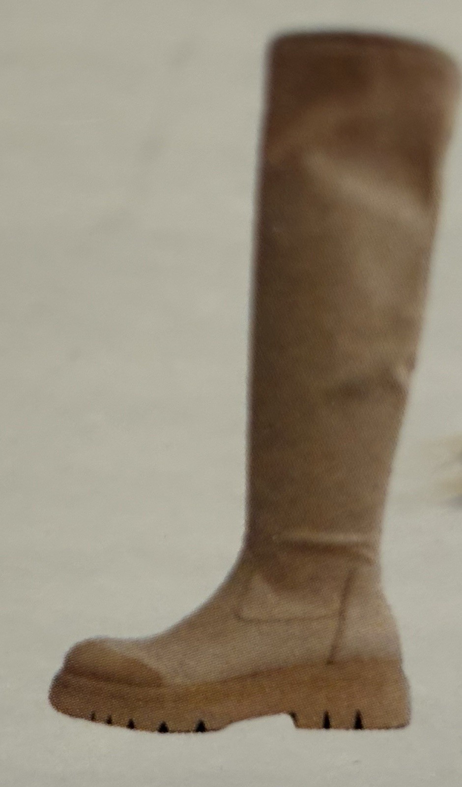 Dream Paris Over The Knee Tall Boot Beige/pu Size US 6.5 See Photos