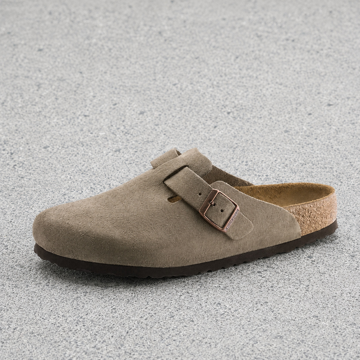Birkenstock Boston Soft Footbed Suede Taupe Clogs Unisex EU 37-45 Regular/Narrow