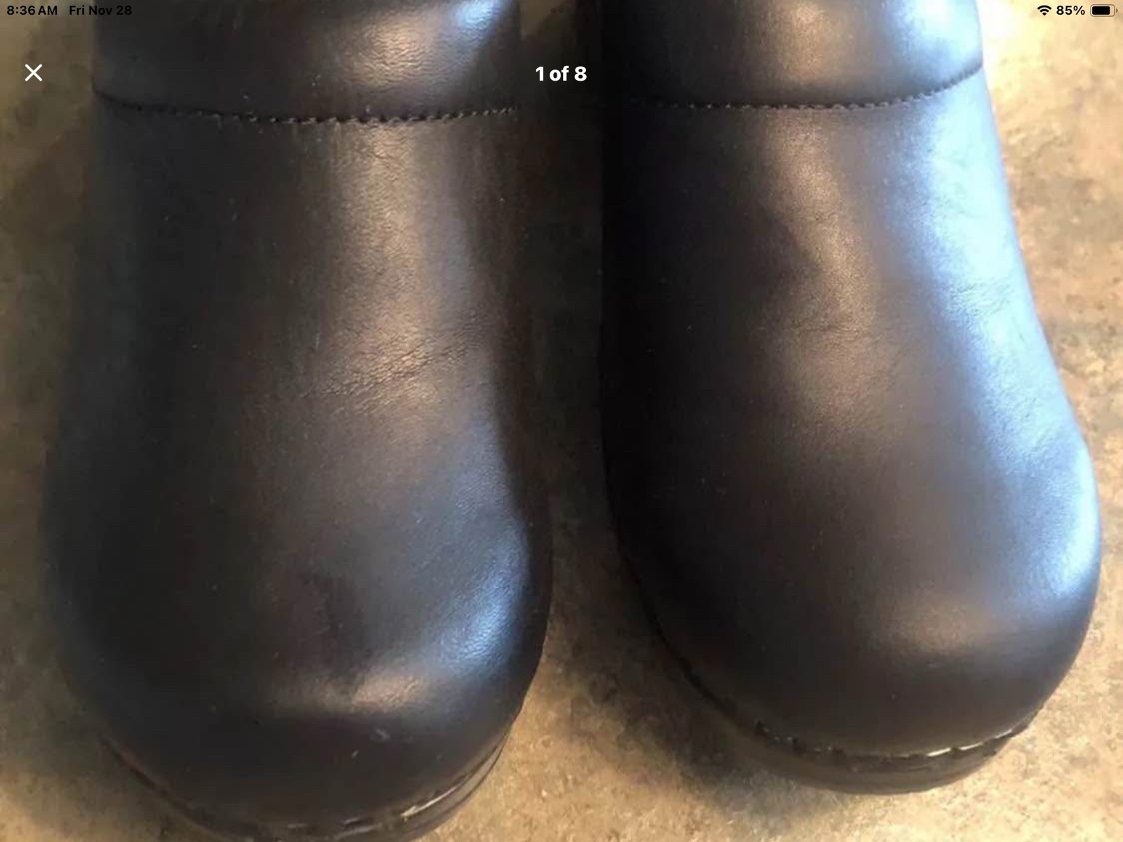 Sanita Womens Professional Cabrio Clog Black EU 38 / Us Size 7 1/2 Not Worn.