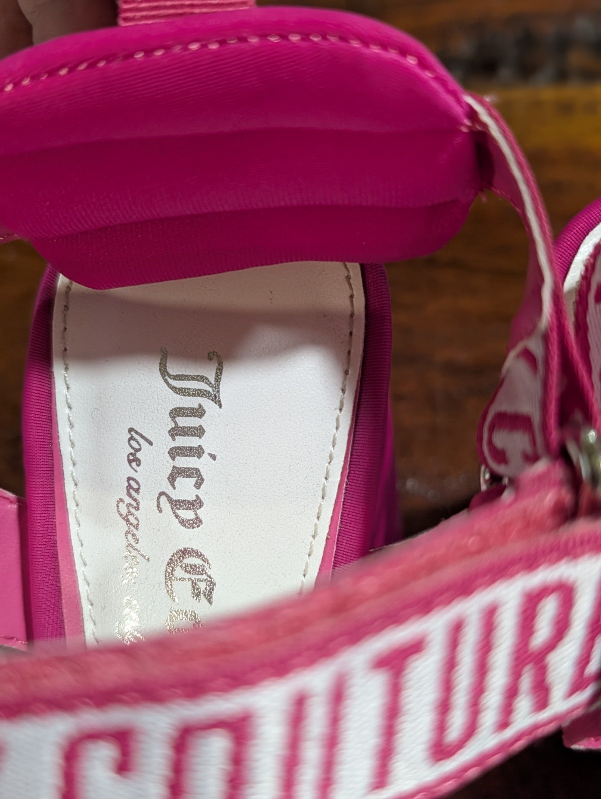 Juicy Couture Pink Platform Strapy Block Heels JC-Gramercy Size 7M