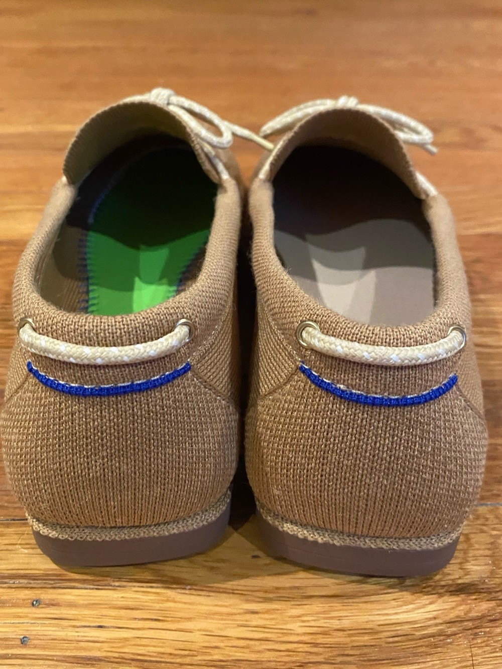 Rothy’s “The Driver” Camel Knit Loafers (NWOT; missing one original insole)