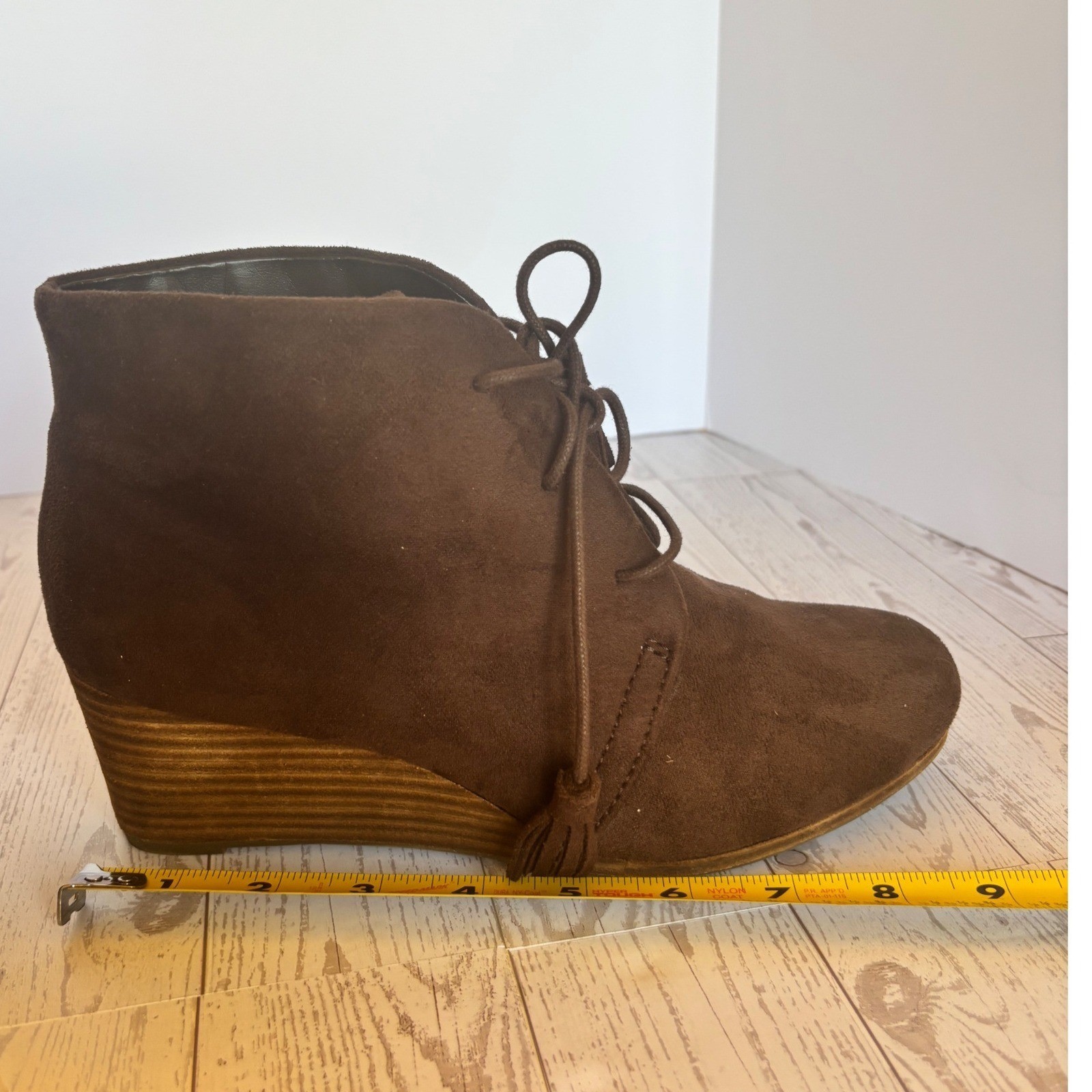 Dr Scholl’s Dakota Women’s Brown Suede Ankle Boots Size 7.5 Western Utility