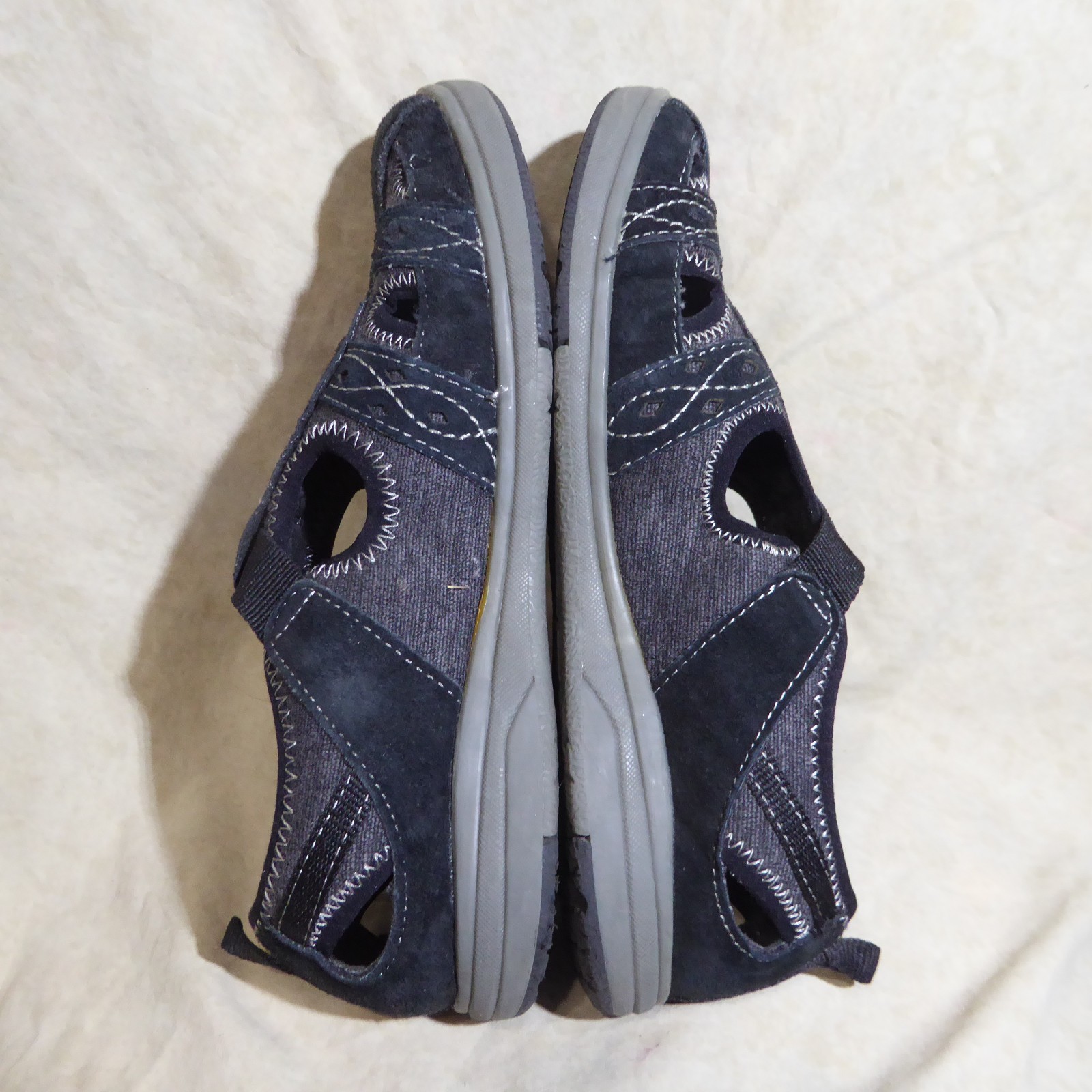🩰 Earth Origins Strappy Mary Janes 8.5 M Black Leather; Stitched Details