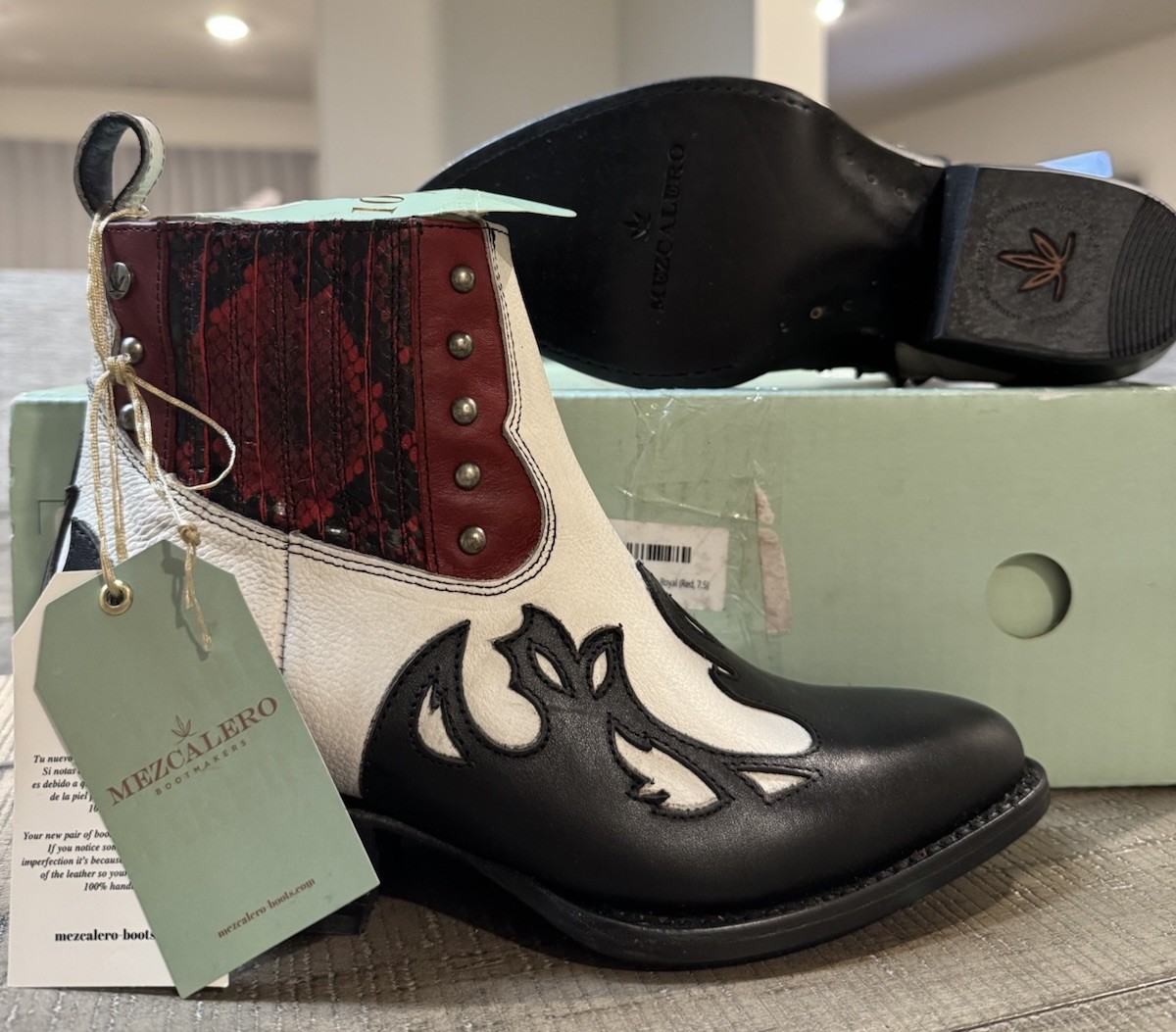 Mezcalero Ankle leather boot for Women- Sabine Royal 7.5