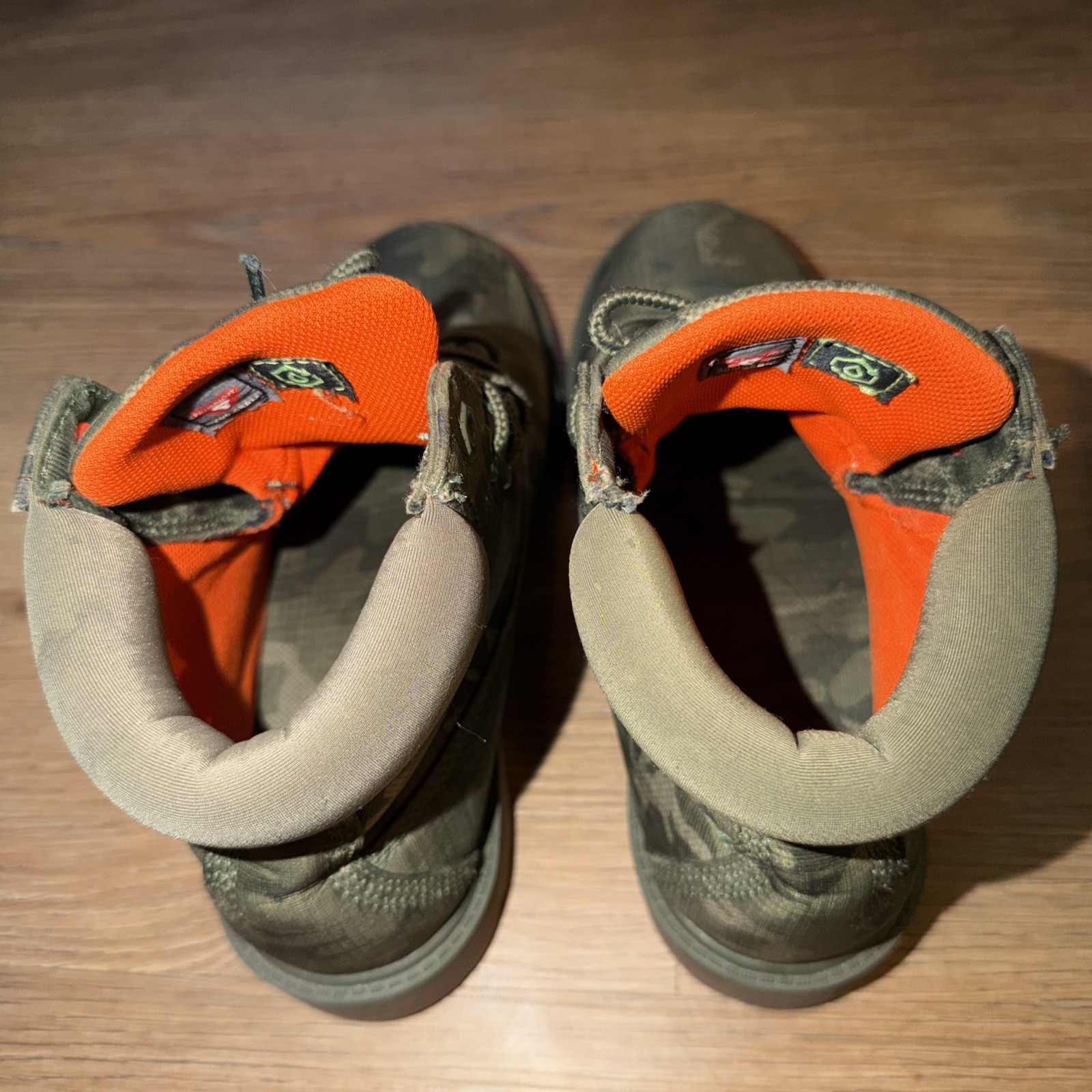 Timberland Premium Timberdry Fabric Boot Green Camo Womens Girls Size 5