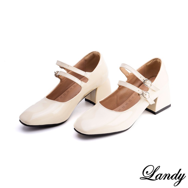 Women’s Candy Mid Block Heel Mary Janes Shiny Buckle Wedding Pump Shoes 50/52/54