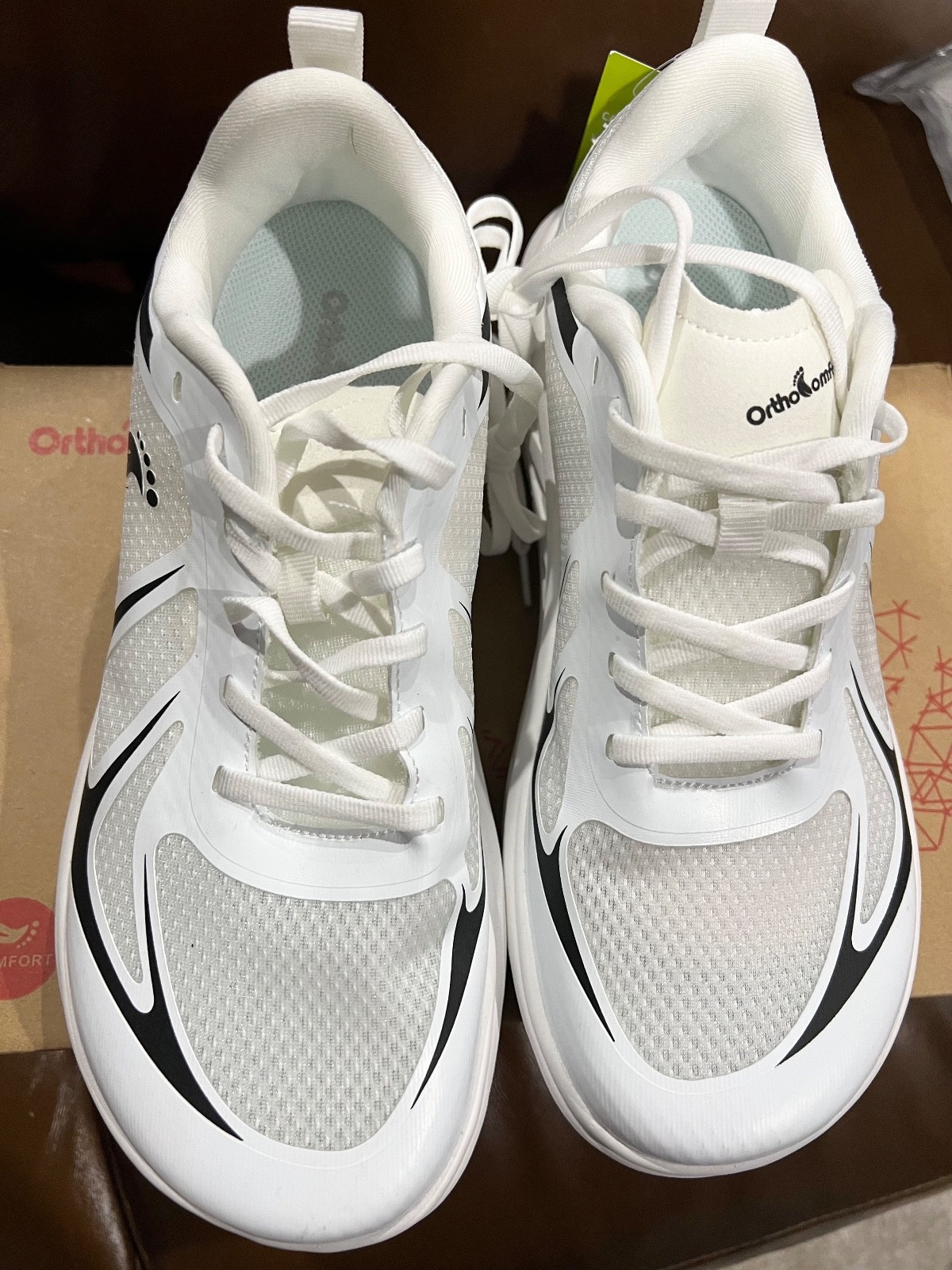 NIB Ortho Comfoot Diabetic Women’s Shoes Size 40 (9.5) White With Black