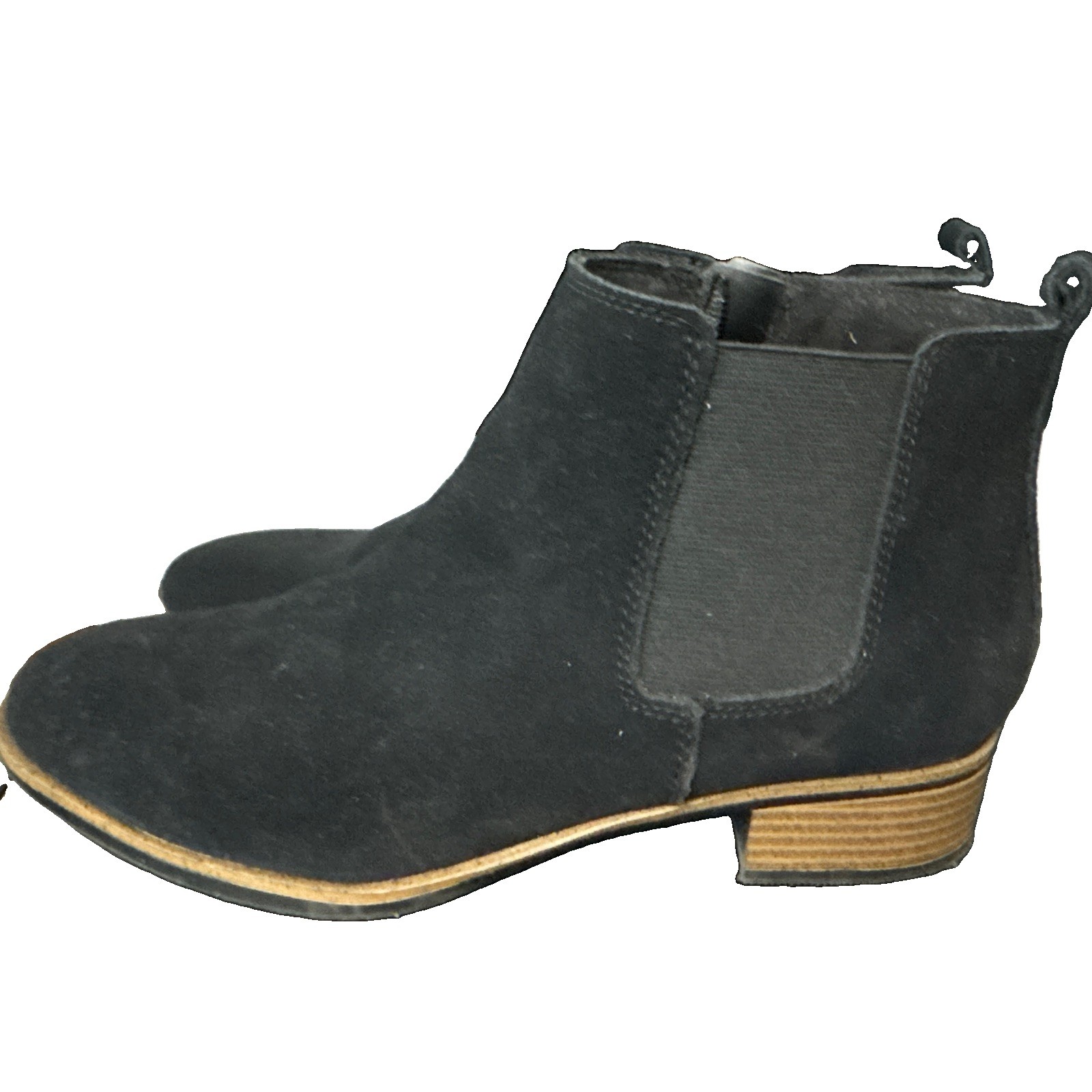 White Mountain Black Suede Ankle Boots Women’s Size 10 Low Block Heel
