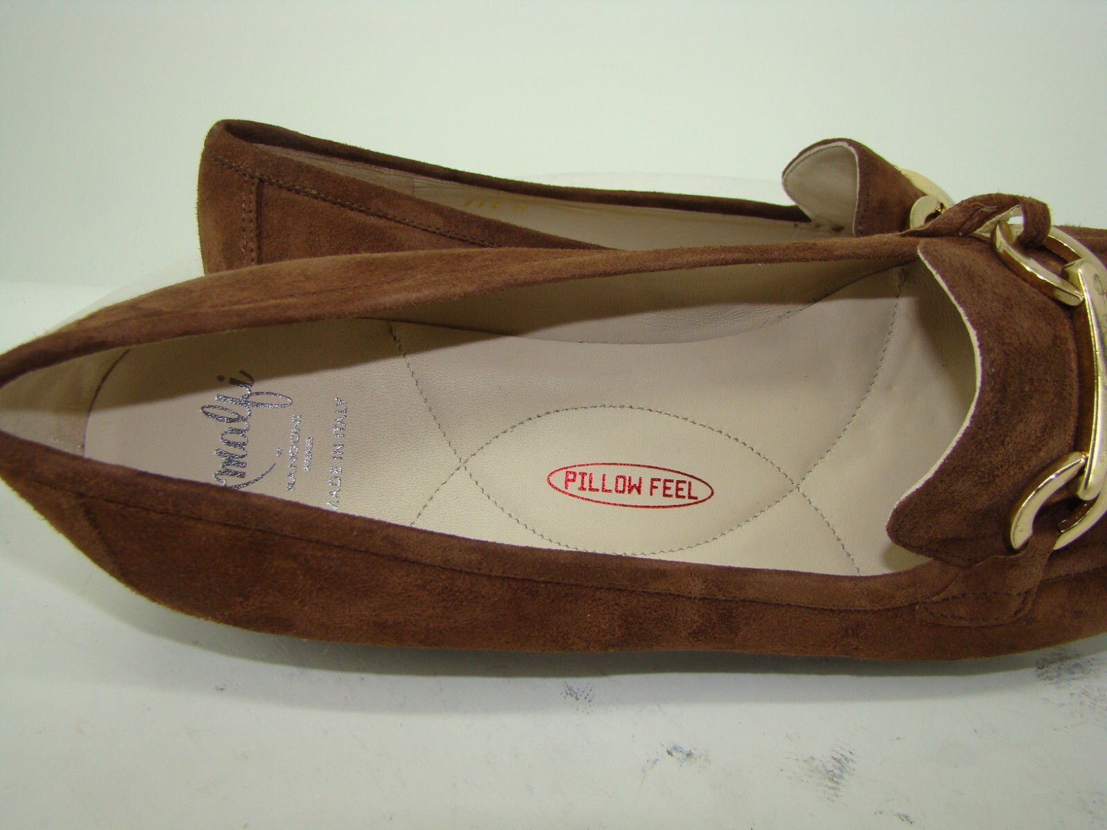 New Amalfi Rangoni Walk On Air Bit Loafers Brown Suede Size 11.5 C113