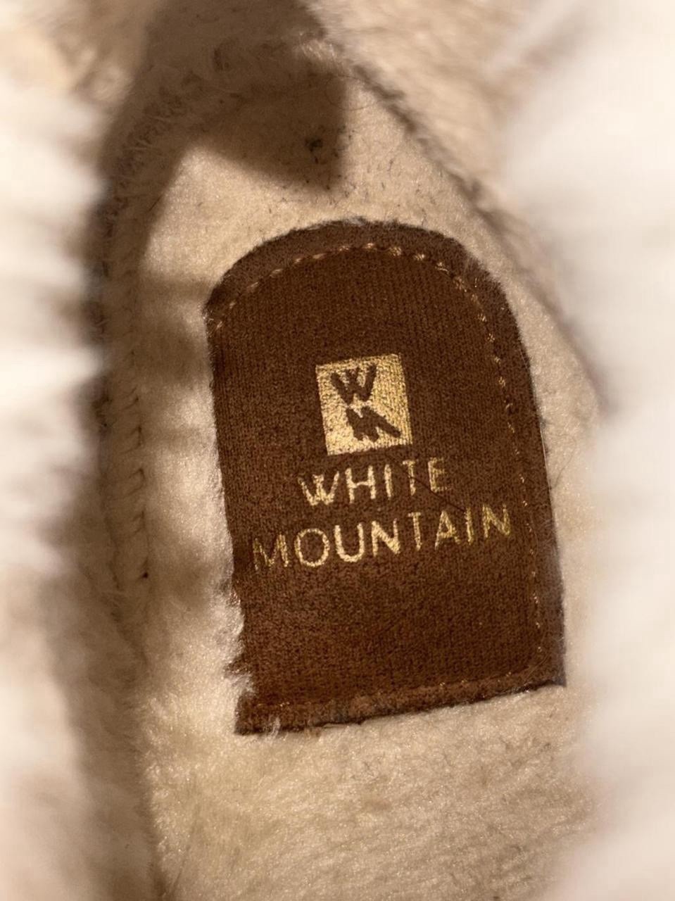 White Mountain Womens Bootie Slippers 5.5 Brown Faux Suede Faux Fur Lined