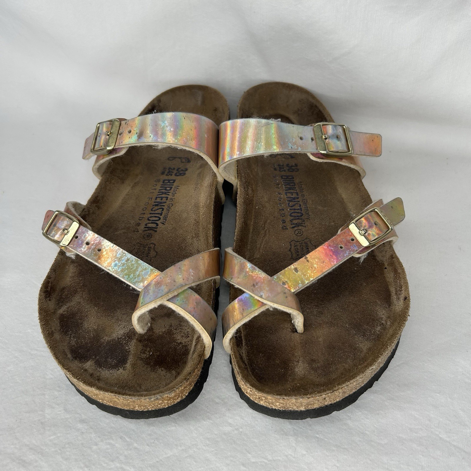 Birkenstock Mayari Iridescent Sandals Size 38 US Size 7 *BLEMISHES