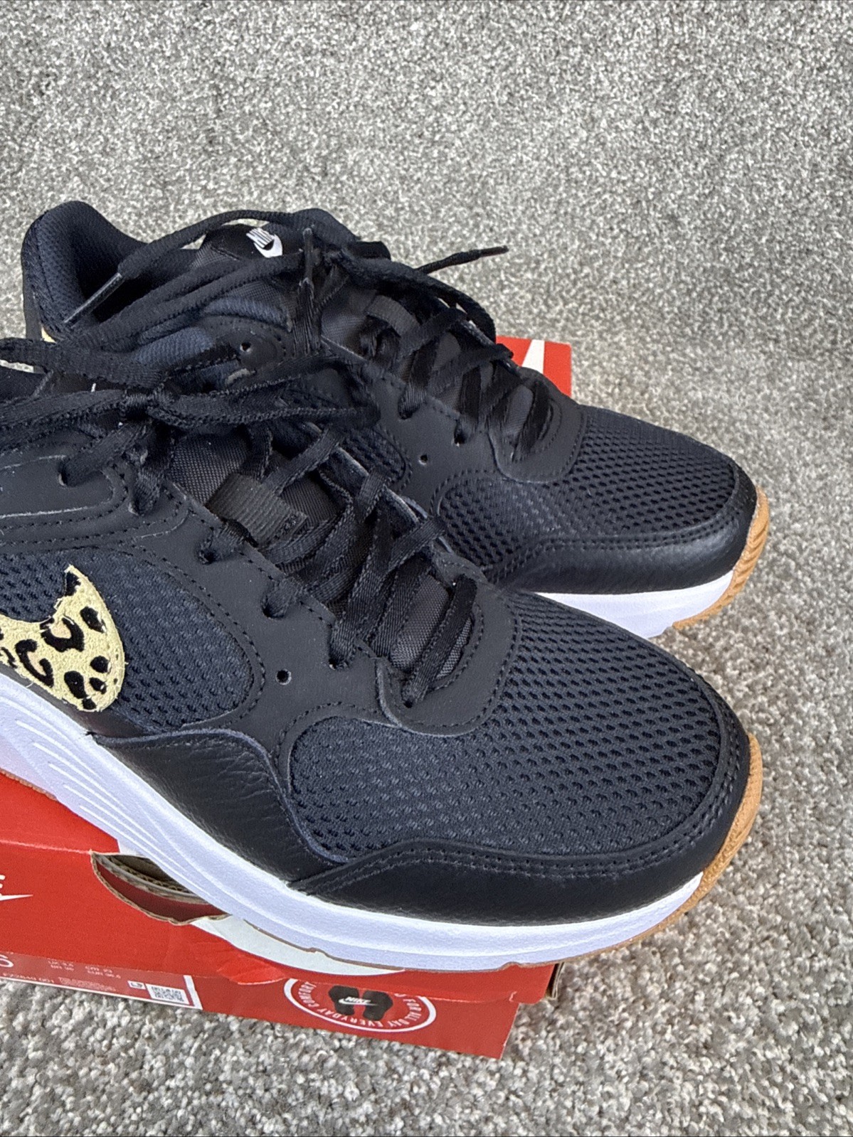 Nike Air Max SC Leopard Swoosh Women’s Black Animal Print Sneakers Sz 6 New