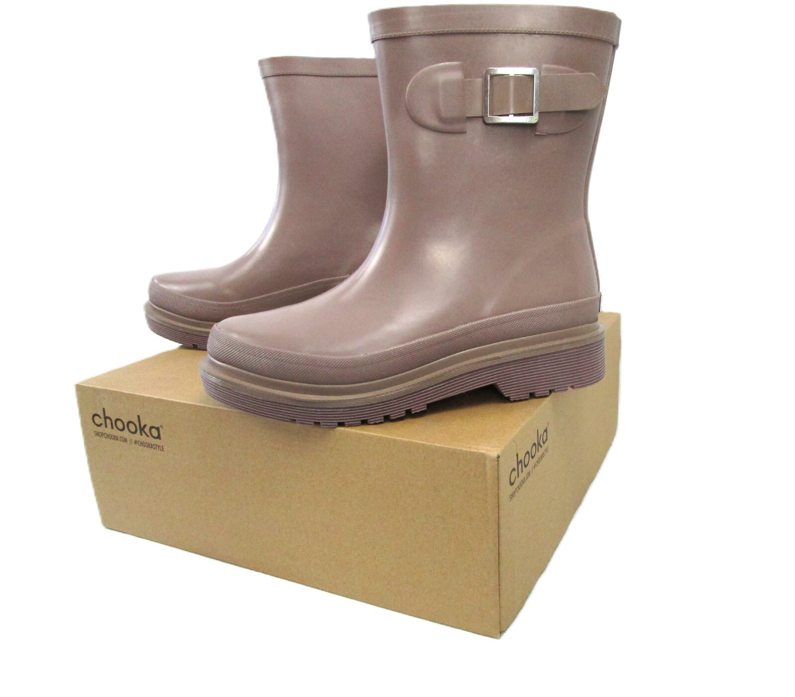 Chooka Women’s Ballard Mid Rain Boot, Waterproof w Comfy Memory Foam Insole
