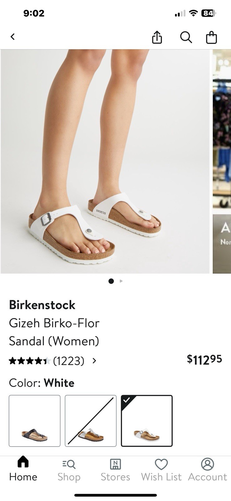 Birkenstock Big Buckle T-strap White sandal. Womens Size 38/ 7 Or 7 1/2 US