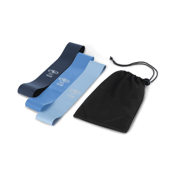 Athletic Works Mini Loop Bands, Latex Free Material, Set of 3 Levels : Light, M