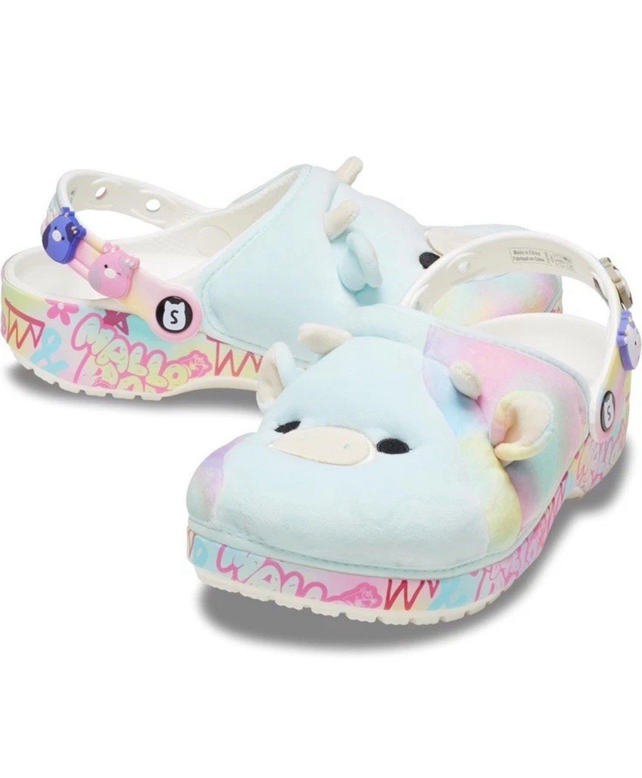 New Unisex Clogs Crocs Squishmallows Light Blue Classic Clogs M10/W12 w/ Jibbitz