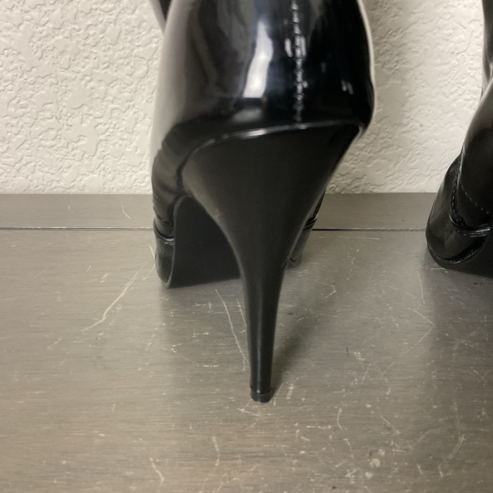 Pleaser Women’s Seduce-3010 Black Patent Thigh High Boots 5″ Stiletto Heel Sz 8