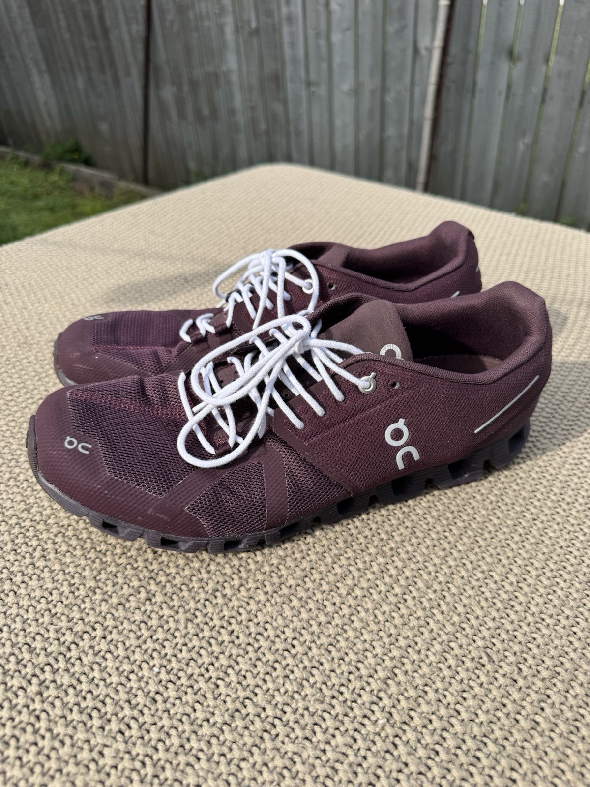 On Running Cloud Sneakers Burgundy Purple Mesh US M11 EU45 Shoes