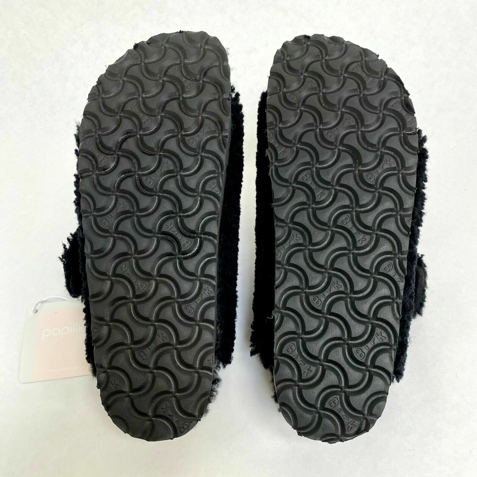 New w/o Box Birkenstock Arizona Papillio Big Buckle Teddy Black Narrow -Sizes