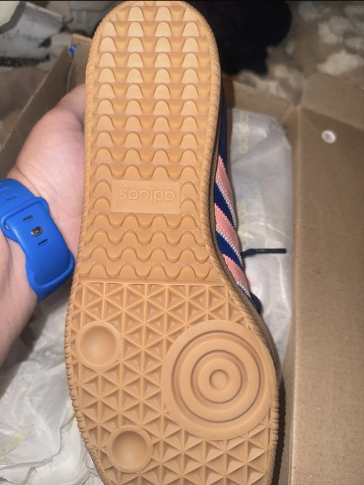 adidas Originals Samba OG Blue/Pink Suede Gum Sole Low Top New w/ Box
