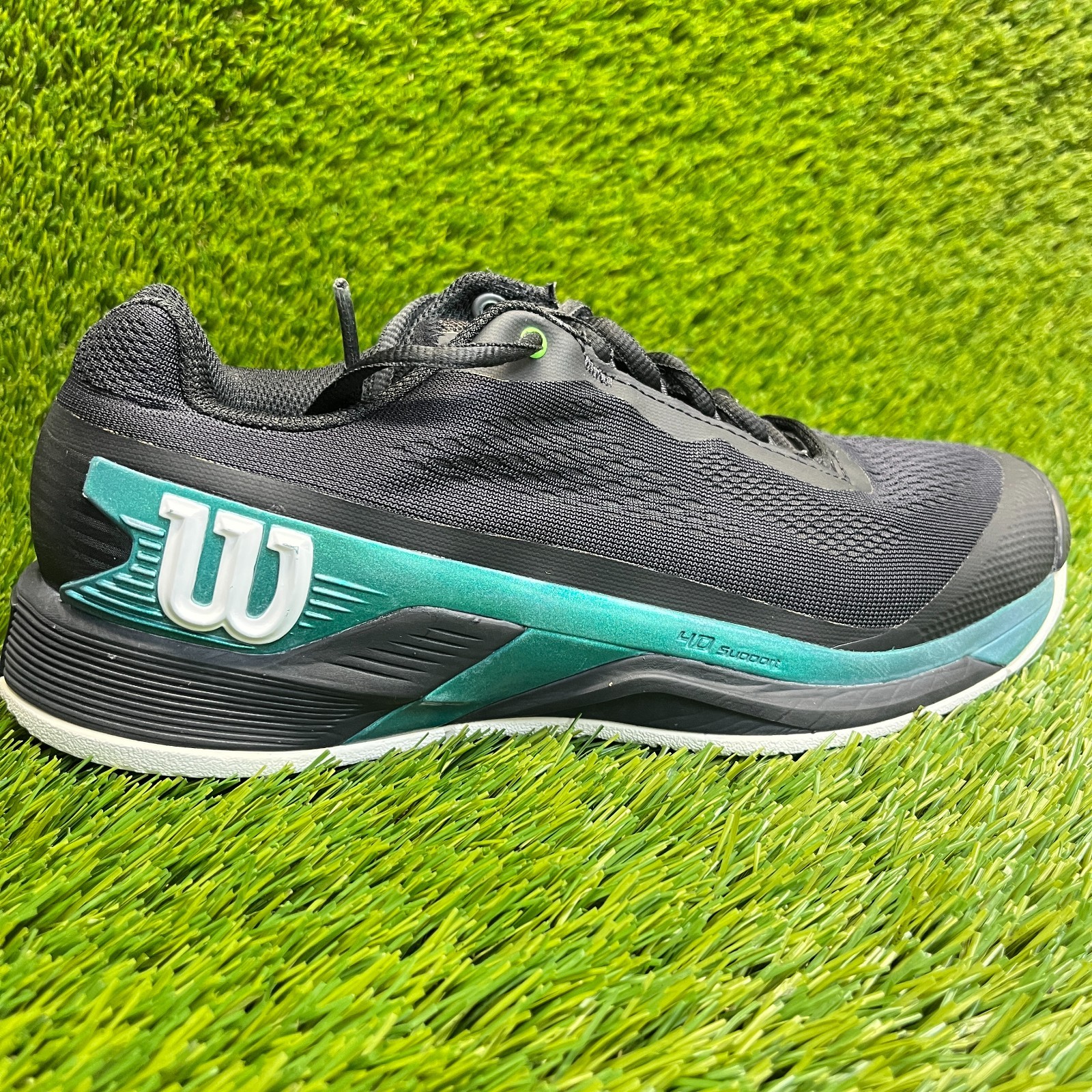 Wilson Rush Pro 4.0 Womens Size 8.5 Black Green Running Tennis Shoes Sneakers