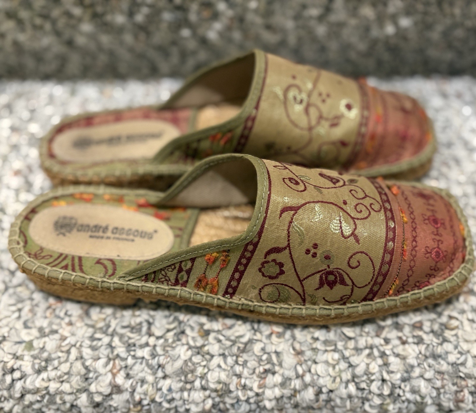 Andre Assous Tatiana Shoes Boho Women’s Size 7 Slip On With Box Colorful