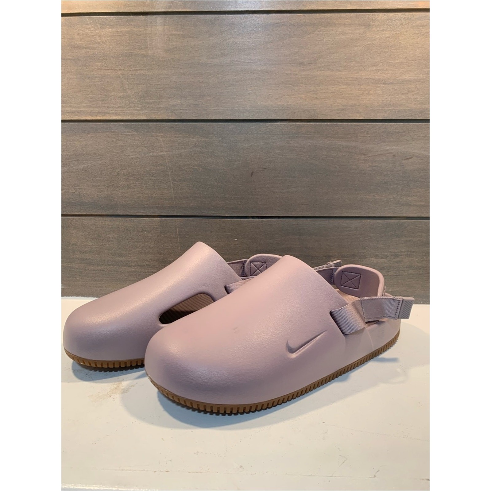 Nike Unisex Calm Mules in Light Violet Ore Casual Sz M11 W12 Preppy Rubber Foam