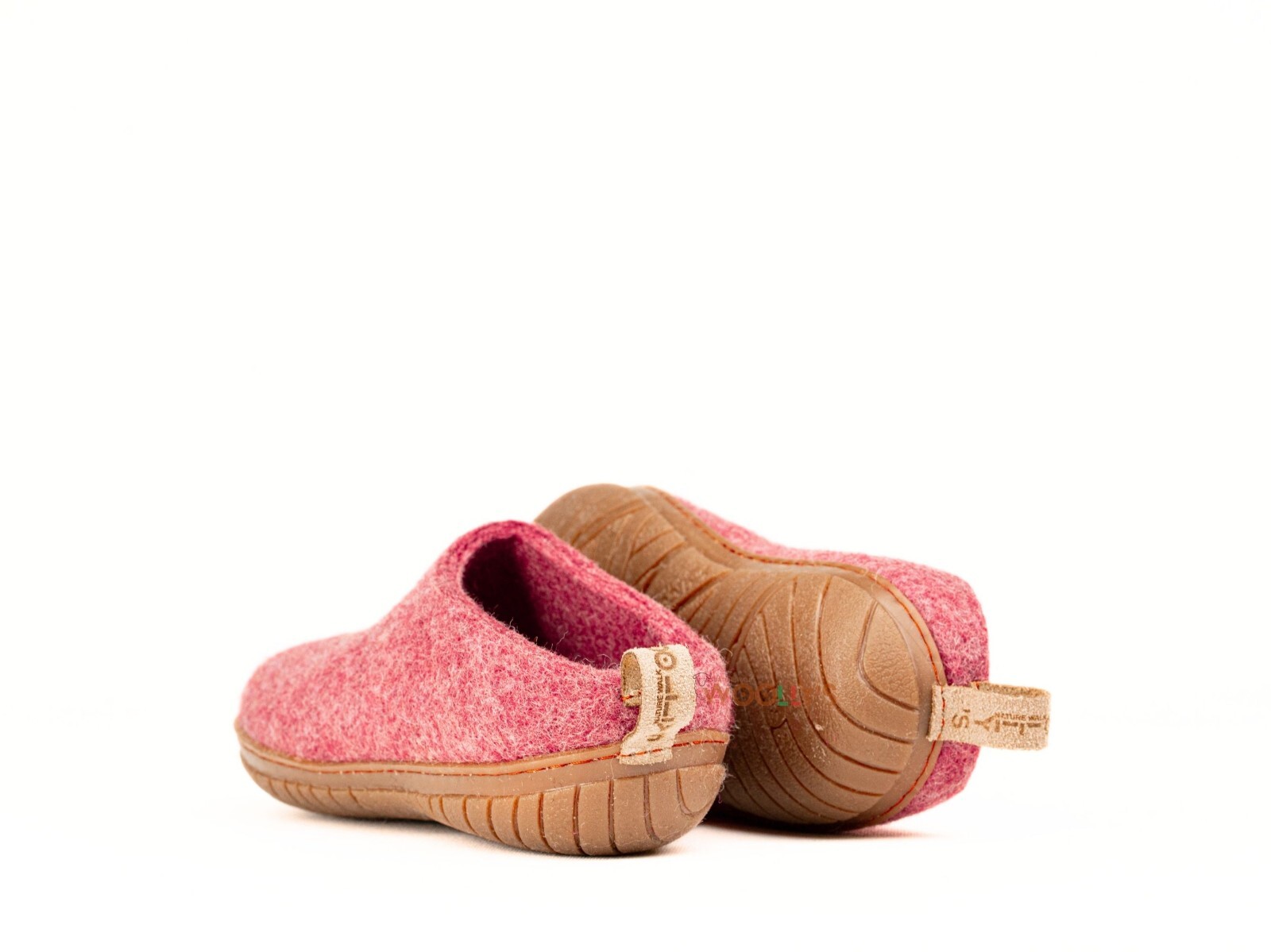 Cherry Pink Outdoor Open Heel Slippers with Rubber Sole – Comfortable & handmade