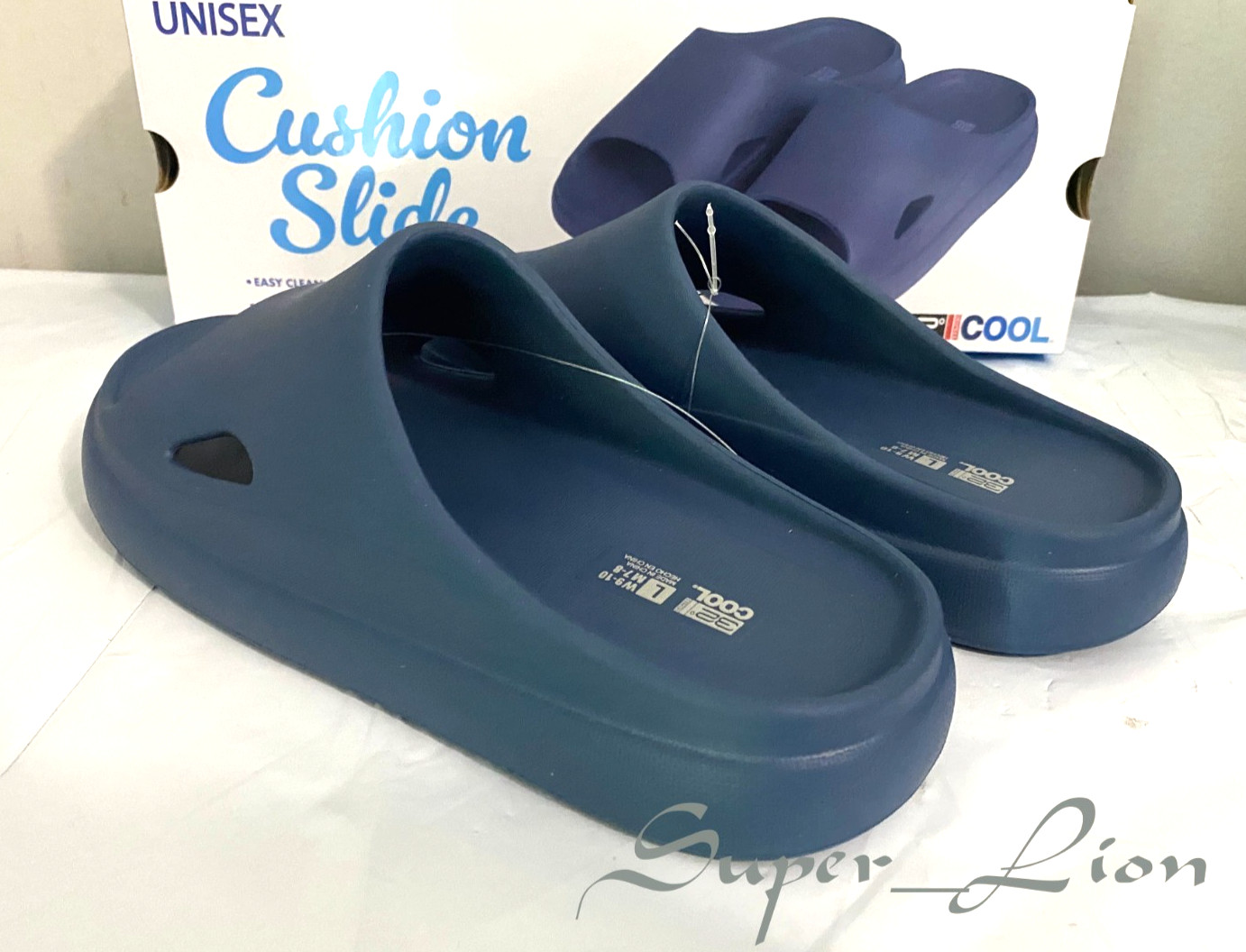 NEW 32 Degrees Cool Unisex Cushion Slide Sandals – PICK SIZE – NAVY
