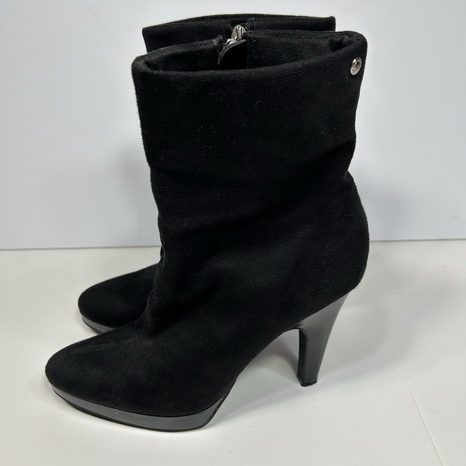 Isaac Mizrahi for Target Women’s Black Side Zip High Heel Ankle Boots Size US 8M