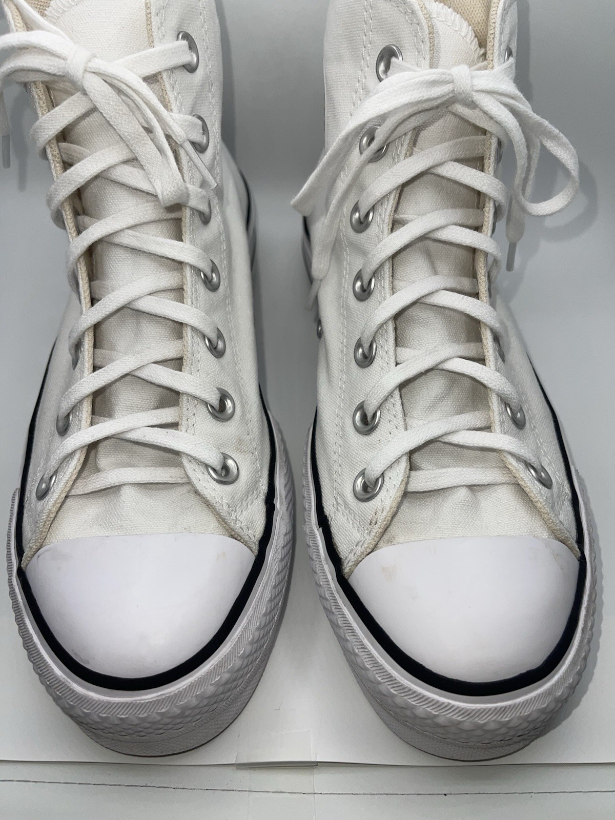 Converse Chuck Taylor High Top Platform Lift Sneaker Size 7 White Classic