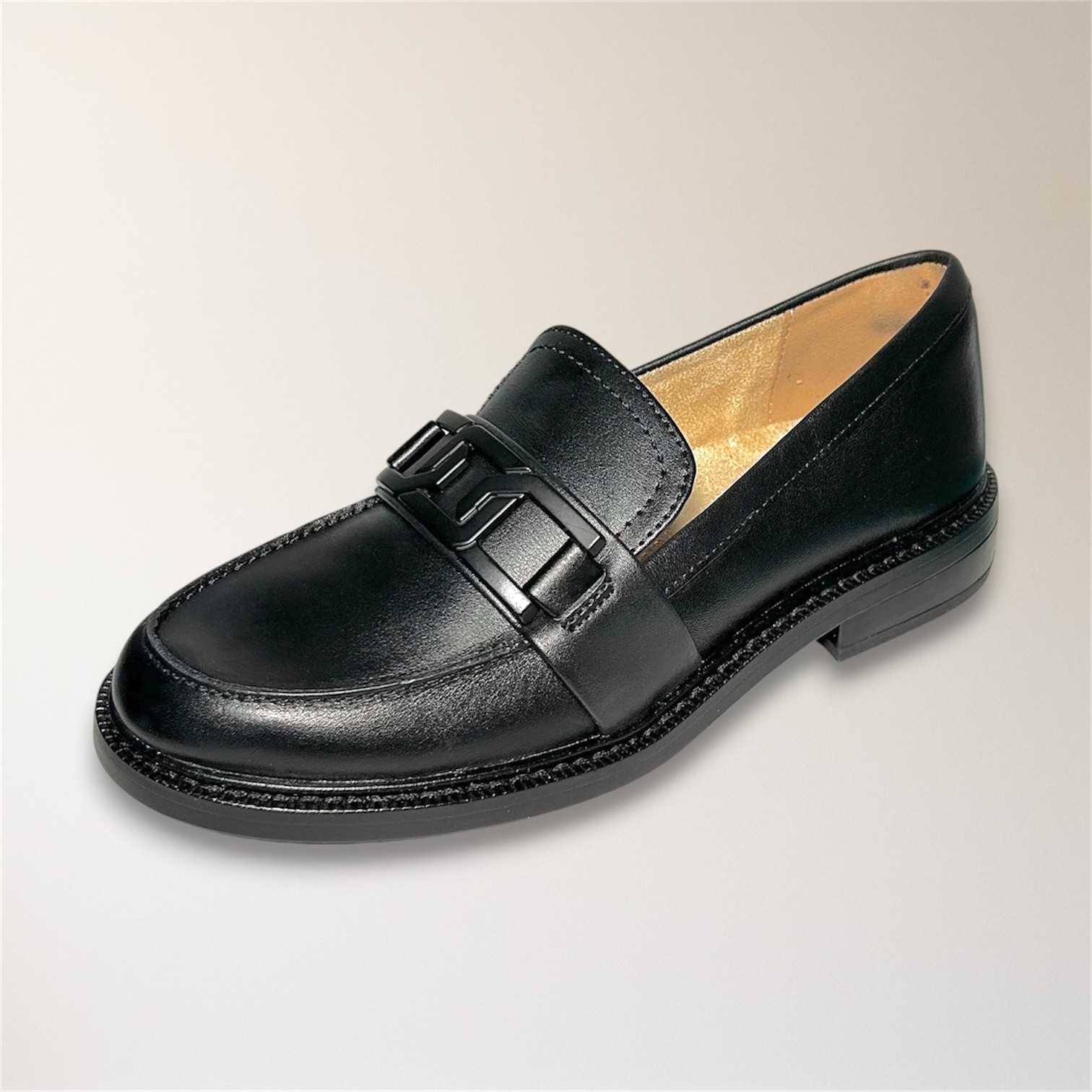Rockport Harleen Loafer Womens 5M Black Leather Slip On Comfort Dress Shoes NWB