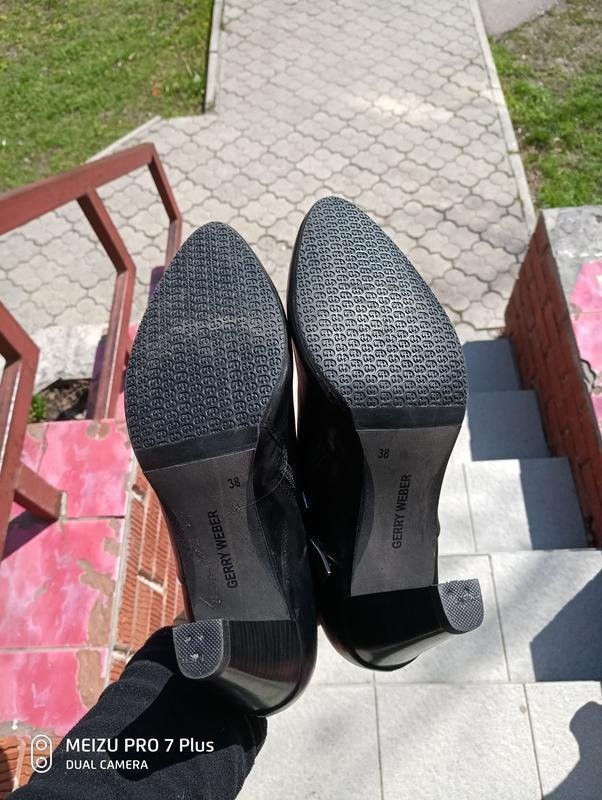 Women Gerry Weber Ankle Boots Black Leather 38 #80VX