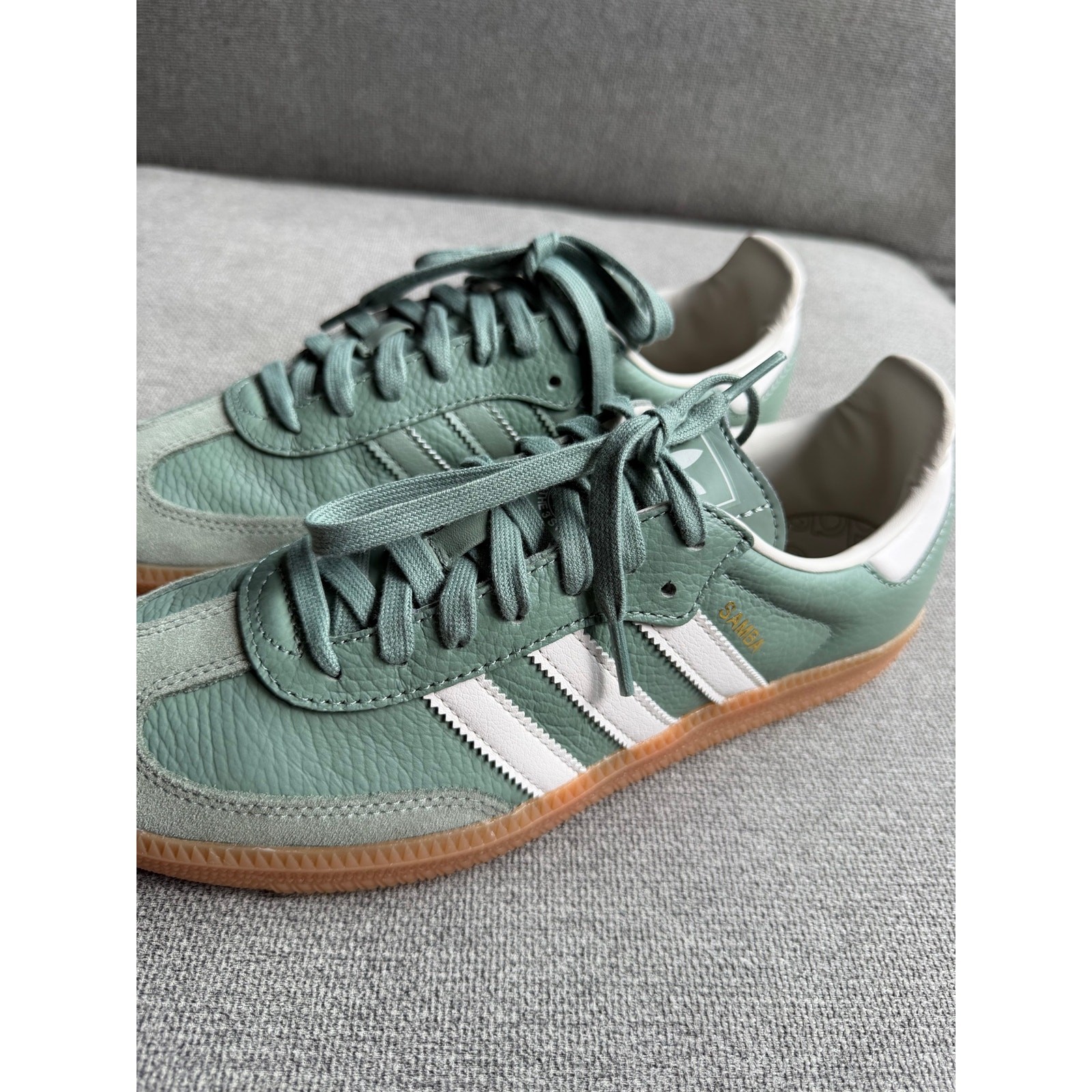 adidas Originals Samba OG Silver Green Chalk White Women’s 9 NWOB
