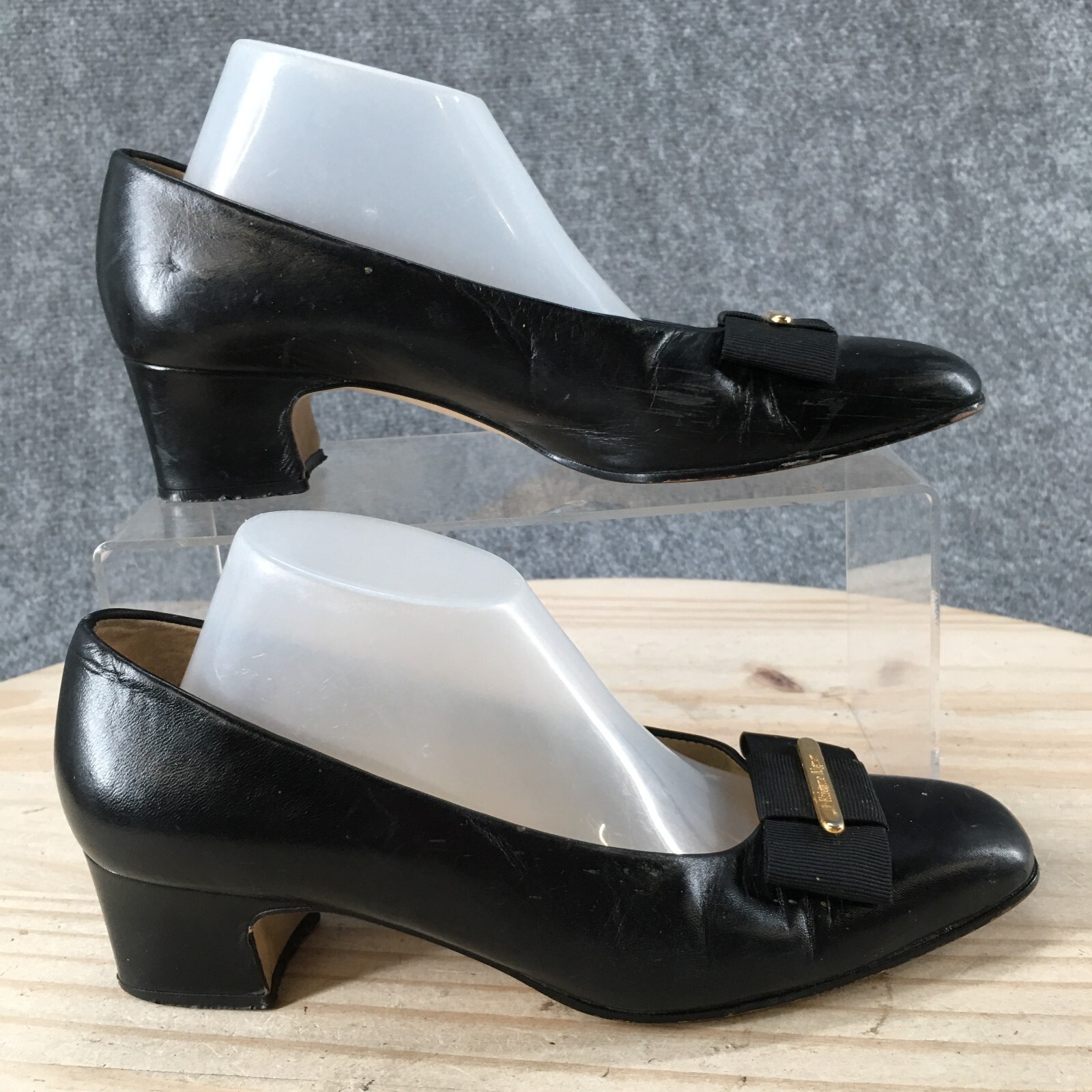 Etienne Aigner Pumps Womens 6.5N Black Savannah Slip On Casual Comfort Leather
