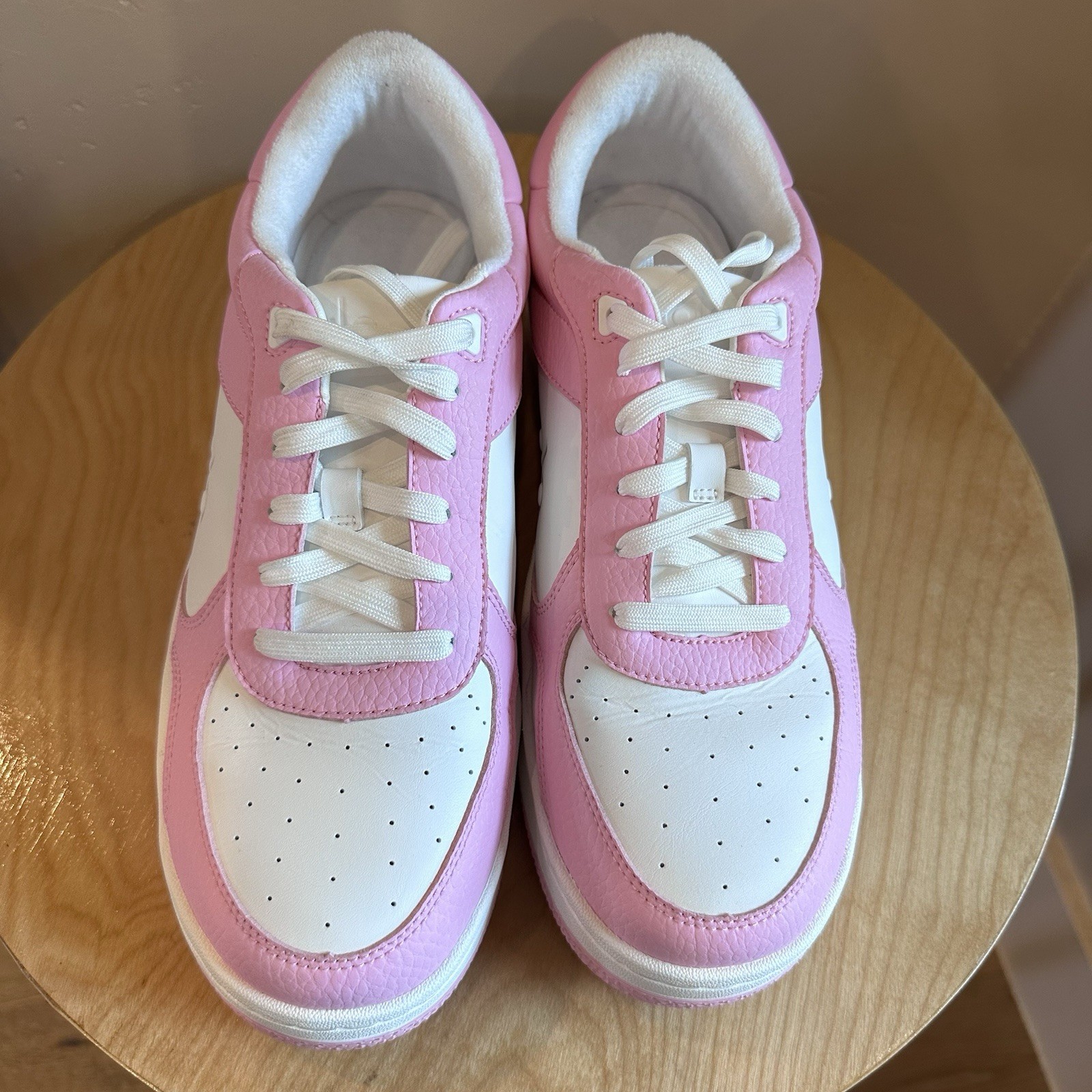 Alo Recovery Mode Leather Sneakers Pink White Women’s 10 Men’s 8.5 EU 41.5