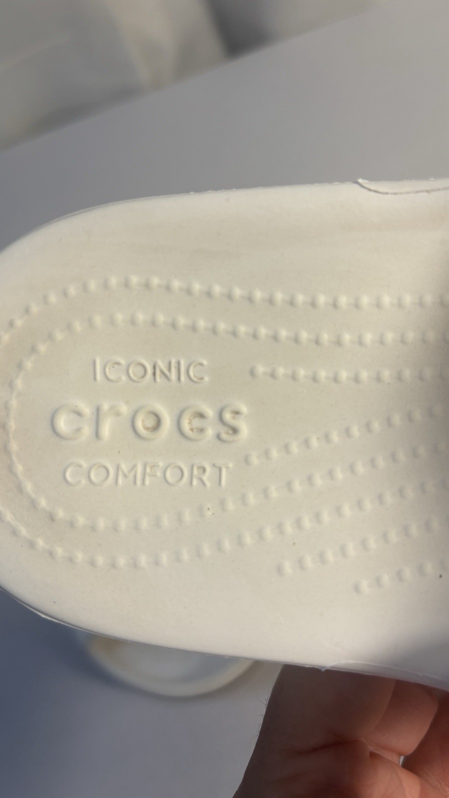 Crocs Iconic Bayaband Slides Sandals White Navy Unisex M4/W6 Water Outdoor Shoe