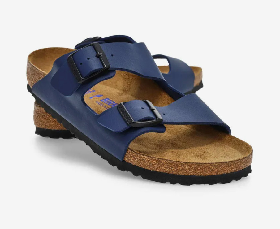 Birkenstock Arizona Blue Birko-Flor Soft Footbed Sandals Unisex Shoes EU 37-45