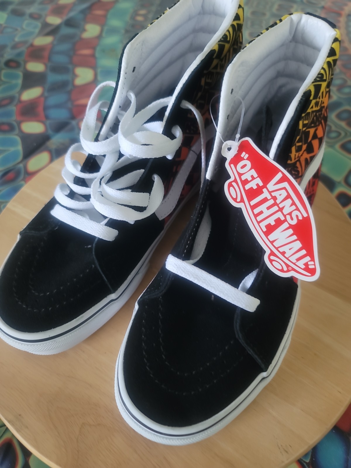 Vans Sk8 Hi Logo Flame High Top Sneakers NWT Skate Shoes – Men’s 5 /Women 6.5