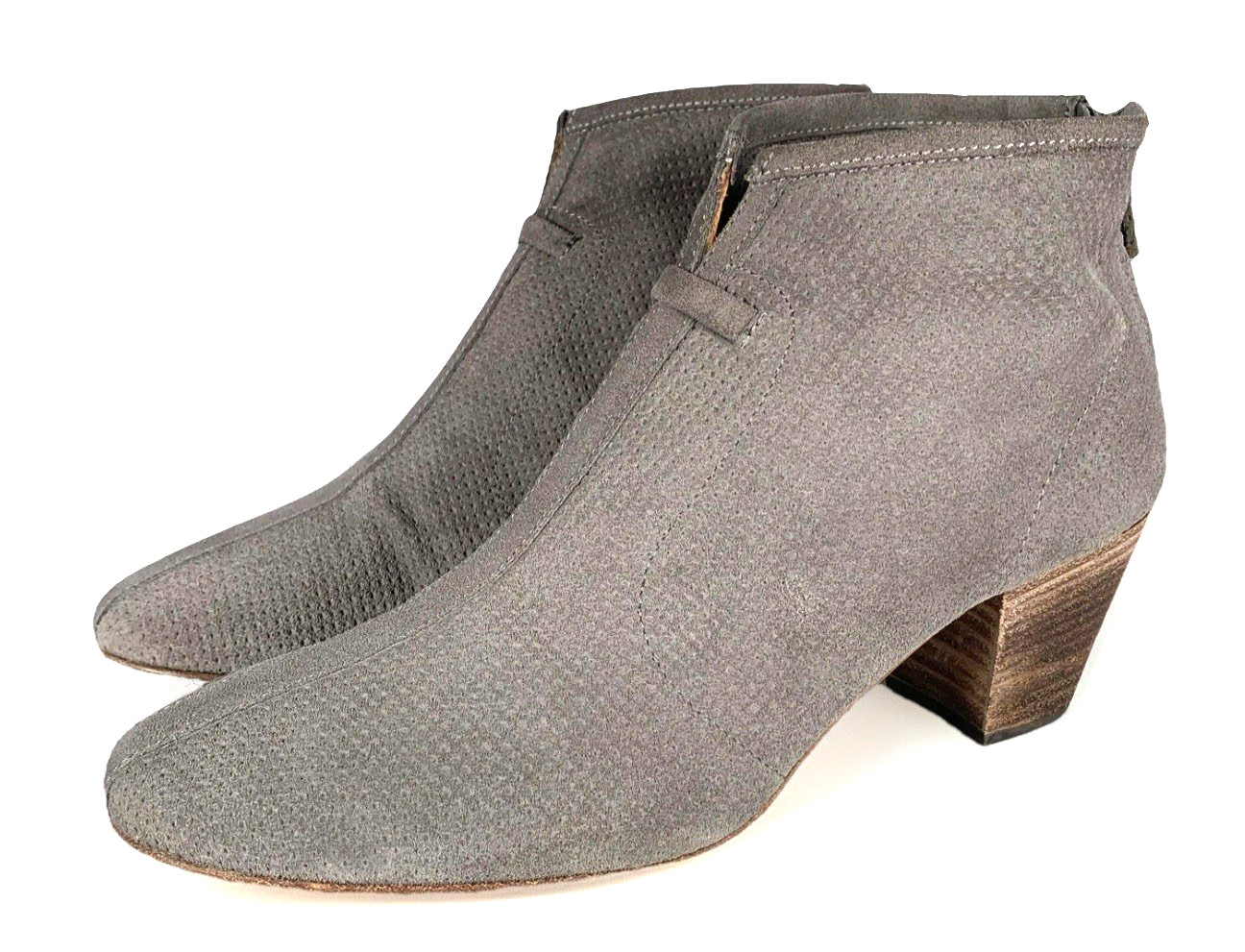 Russell Bromley Aquatalia Womens XCEL Ankle Booties Grey Perfed Suede Boots, 9.5