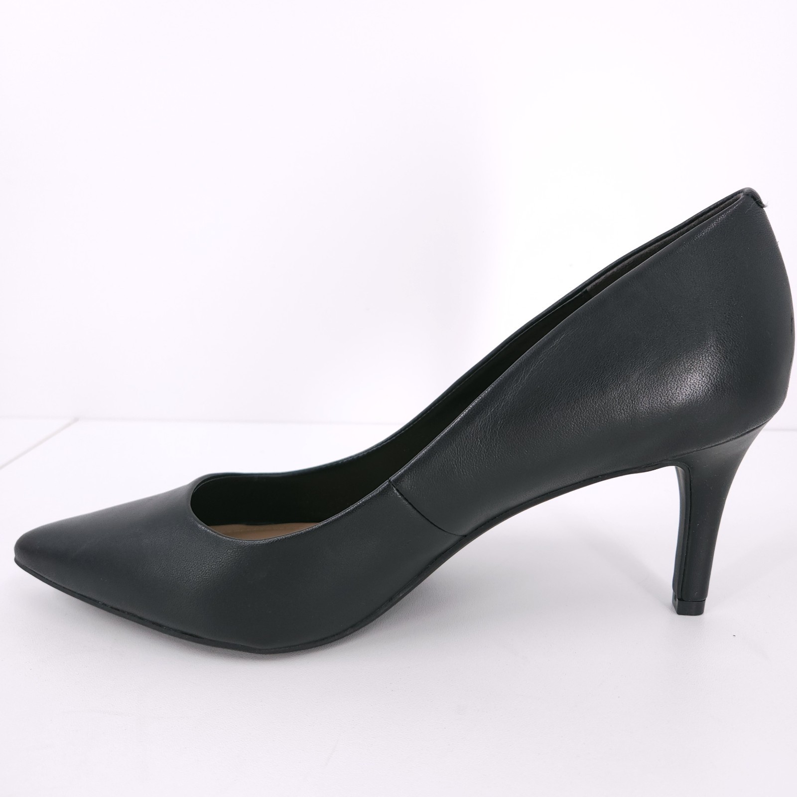 On 34th Jeules Black Stiletto Slip On Pointed Toe Pumps Womens Size 10.5 M